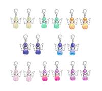 HFMYGS 16 ciondoli a forma di angelo custode, mini regalo, ciondolo a forma di angelo custode, portachiavi per matrimonio, Natale, comunione, decorazione
