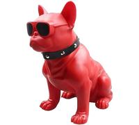 Hfnnhl Altoparlante Bluetooth Altoparlante Bluetooth Portatile Senza Fili del Bulldog Francese, Altoparlante Multifunzionale per la prevenzione delle Cadute dei Cani dei Cartoni Animati (Color : Red)