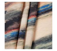 HFRSE Bu 1 Pz 148 × 50 Cm Albicocca Bianco Irregolare Onda Tie Dye Halo Tessuto, Tessuto Camicia Abito Fai da Te