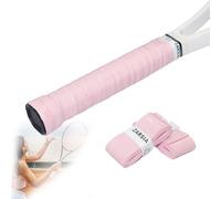 HFSAZJ Nastro da tennis per impugnatura di racchetta, nastro per presa di racchetta da tennis, nastro overgrip da tennis, nastro antiscivolo e assorbente per tennis (rosa)