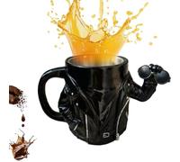 HFSAZJ Tazza con giacca da moto, 2026, novità 2026, tazza da caffè con manico, isolamento a doppia parete per auto (nero, 1 pezzo)