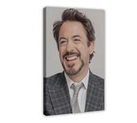 HFSEZP Poster su tela di Robert Downey Jr, decorazione per camera da letto, ufficio, camera da letto, regalo, 50 x 75 cm
