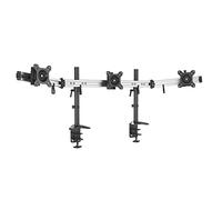 HFTEK - Braccio monitor da scrivania triplo staffa di supporto per 1, 2 o 3 schermi da 15" a 27" con VESA 75/100 (MP230C-N)