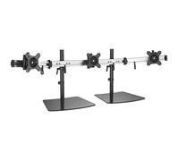 HFTEK - Braccio Monitor da scrivania Triplo Staffa di Supporto per 1, 2 o 3 schermi da 15" a 27" con VESA 75/100 (MP230S-N)