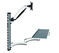 HFTEK® FY02CWS Workfit Workstation Sit & Stand Supporto per Monitor supporto da parete fino a 27 pollici con VESA 75/100 (FY02CWS)