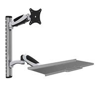 HFTEK FY02WS Workfit Workstation Sit & Stand Supporto per Monitor supporto da parete inclinazione e rotazione fino a 34 pollici con VESA 75/100