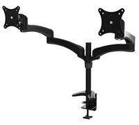 HFTEK® HF124FB Supporto da tavolo per 2 Monitor TV montaggio da tavolo Supporto da scrivania desk mount bracket per schermo TFT LED LCD 15-27 pollici con VESA 75/100