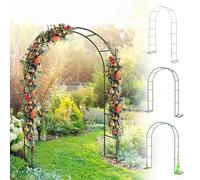 HFVUYAR Arco da Giardino 2,4 m Arco Giardino Trapano Arco Arco Da Giardino Arco Pergola Arco Giardino Giardino Giardino Terrazza Matrimonio Eventi Esterni Bianco/Nero/Verde (Colore: W