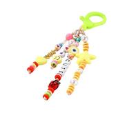 HFVUYAR Portachiavi con scritta "Smile Face & Love" - Simpatico portachiavi con messaggio positivo per migliori amici/coppie, regalo per zaino, K2303-1 Verde Carino, 11cm