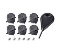 HFWRDVJCM 6 Pezzi di scanalatura for timone di Coda for tavola da Surf for Pinna FCS G5, Scatola di Spine for Pinne con Viti Chiave WenchSurfing, Accessori for surfisti