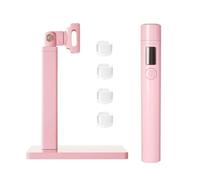 HFWRDVJCM Lampada UV for Unghie Ricaricabile Tramite USB, asciugatrice Portatile for la polimerizzazione dello Smalto in Gel, Mini Lampada UV a LED for Unghie(Pink with Holder Set)