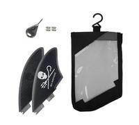 HFWRDVJCM Pinne da Surf a Doppia Chiglia, Singole e Doppie con Linguetta - Set di Pinne a Doppia Chiglia in Fibra di Vetro a Nido d'Ape con Viti for Pinne e Chiave for Pinne(FC2-Skull with Bag)
