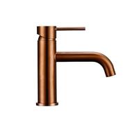 HFWRDVJCM Promozioni rubinetti for lavabo Rubinetto for Bagno Miscelatore for lavabo Rotondo Nero Opaco Oro Rosa Rubinetto for lavabo Piccolo for Bagno(Brush Rose Gold)