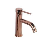 HFWRDVJCM Promozioni rubinetti for lavabo Rubinetto for Bagno Miscelatore for lavabo Rotondo Nero Opaco Oro Rosa Rubinetto for lavabo Piccolo for Bagno(Polish Rose Gold)