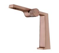 HFWRDVJCM Rubinetto for Bagno in Ottone Spazzolato di Lusso Leggero, Design Creativo con manopola, Maniglia Singola, Doppio Controllo for Acqua Calda e Fredda.(Rose Gold,G1/2)