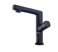 HFWRDVJCM Rubinetto for Bagno Moderno Grigio Canna di Fucile, Design Estraibile, Maniglia Singola, Acqua Fredda e Calda, Doppio Controllo, Rubinetto for lavabo a 2 funzioni(Matte Black-D,G3/8)