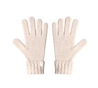 HFYRBDKSPI 100% lana guanti invernali da donna jacquard knit pieghevole polsino elastico caldi guanti per adulti per la guida sms,Beige