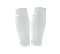 HFYSGVO 1 paio di calze e manicotti for parastinchi da calcio con cuscinetti a nido d'ape in schiuma for polpacci, leggings sportivi attrezzatura(White M)