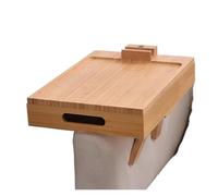 HFYSGVO Bamboo Couch Tray, Multi-Function Folding Sofa Armrest with 360°Rotating Phone&Pad Bracket, TV for Eating And Beverage