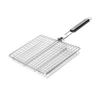 HFYSGVO Cestello for grigliate Pieghevole in Acciaio Inox 304, Tappetino Antiaderente for di Carne, Verdure, bistecche, Barbecue for Picnic e Feste(Box Packing)