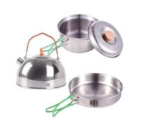 HFYSGVO Pentola da Campeggio Pieghevole in Acciaio Inossidabile for 1-2 Persone, pentola Cucina, Padella Adatta a Tutti i Tipi di fornello(Pan Pot Kettle)