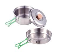 HFYSGVO Pentola da Campeggio Pieghevole in Acciaio Inossidabile for 1-2 Persone, pentola Cucina, Padella Adatta a Tutti i Tipi di fornello(Pan Pot)