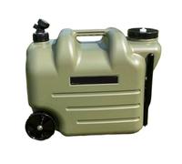 HFYSGVO Secchio da Campeggio in PE Portatile con Ruote, Rubinetto, Grande bollitore, Serbatoio di stoccaggio dell'Acqua for Auto(Green)