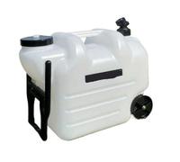 HFYSGVO Secchio da Campeggio in PE Portatile con Ruote, Rubinetto, Grande bollitore, Serbatoio di stoccaggio dell'Acqua for Auto(White)