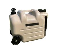 HFYSGVO Secchio da Campeggio in PE Portatile con Ruote, Rubinetto, Grande bollitore, Serbatoio di stoccaggio dell'Acqua for Auto(Khaki)