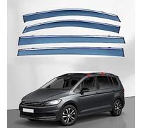 hfzqkj 4 Pezzi Deflettori Aria per Auto per Volkswagen VW Touran L MK2-5T 2016-2020 2021 2022 2023+, Auto Finestrini Laterali Deflettore Pioggia Antivento Visiera Sole Fumo Guard Cover Accessori