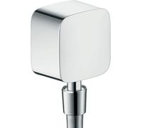 Hg Attacco Tubo Fixfit DN15 Cromato Con Giunto a Sfera E Valvola di Non Ritorno