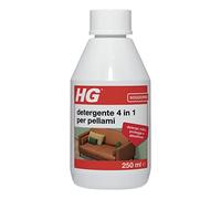 HG Detergente 4 in 1 per Pellami, Balsamo Protettivo, Restaurante, Lucidante e Nutriente per Accessori e Mobili in Vera o Finta Pelle, 250 ml