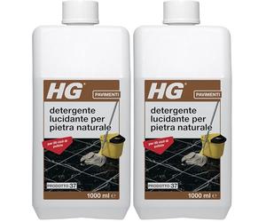 HG Detergente con Formula Altamente Concentrata per Pavimenti in Marmo e Pietra Calcarea, per una Rimozione Efficace dello Sporco 1 L (221100108) (Confezione da 2)