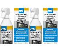 HG Detergente per Forni, Grill e Barbecue, Rimuove Velocemente Cibo Grasso e Bruciato da Cucina e Spazi Esterni (500 ml) - 138050108 (Confezione da 2)