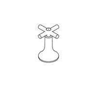 Hg Maniglia a Croce Axor Terrano Acqua Fredda Cromo