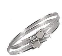 HG Power 2 pezzi Fascette Stringitubo 125 mm Acciaio Inox Morsetto per Tubo Flessibile Regolabile Diametro di 60-135 mm per Tubi di Ingresso e Uscita Delle Lavatrici, Tubi di Ventilazione
