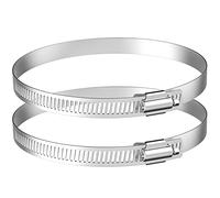HG Power 2 pezzi Fascette Stringitubo 150 mm Acciaio Inox Morsetto per Tubo Flessibile Regolabile Diametro di 141-165 mm per Tubi di Ingresso e Uscita Delle Lavatrici, Tubi di Ventilazione