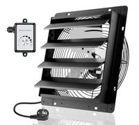 HG Power Ventilatore da parete industriale, 400 mm, con regolatore di velocità, 1500 m³/h, ventilatore da parete regolabile, in alluminio, con motore CE, per cantina, garage, cucina, lamelle