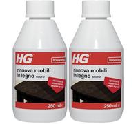 HG Restauratore Anti-Usura per Mobili in Legno Scuro, Pulisce e Rimuove Segni, Macchie, Aloni e Graffi, 250 ml (410030108) (Confezione da 2)