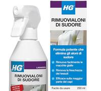 HG Spray Smacchiatore Sudore - Rimuove Macchie Gialle e Bianche e Odori da Vestiti e Camicie - 250 ml