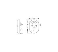 Hg Umruestset Mixer per Vasca da Bagno ad Incasso Misura Del Foro 72 MM Cromo
