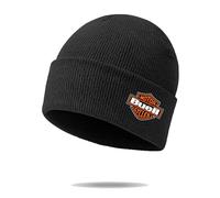 HGADXVBE Cappello Bambino Bu-ell, Berretto Slouchy in Maglia con Stampato, Beanie Spessa per Campeggio Escursionismo, Risvolto(Black)