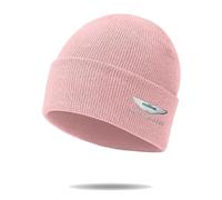 HGADXVBE Cappello Donna Invernale A.s.t.o.n M.a ti.n, Berretto con Teschio in Maglia con Stampa, Beanie Termico per Sci Ciclismo Arrampicata, Risvolto(Pink)