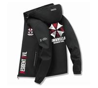 HGADXVBE Giacca mezza stagione uomo Per Resid.ent evil, Tessuto resistente e di qualità, per lavoro e tempo libero attività all'aperto, stagione(Black,3XL)