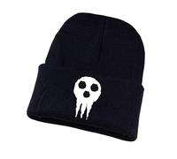 HGADXVBE So-ul Eat-er Cappellino Uomo Invernale, Berretto con Stampa di Anime in Maglia, Berretto da Sci per Adulti, Adolescenti e Bambini, Soffice(Black3)