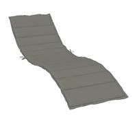 HGBNMER Cuscino per sdraio melange grigio scuro, 200 x 70 x 4 cm, tessuto | poliestere, resistente ai raggi UV, antistrappo, fibre di schiuma, antiscivolo, cordoncini, elastico, giardino, terrazza