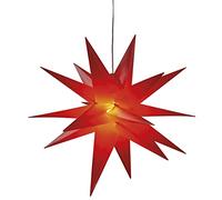 HGD Stella dell'Avvento, plastica, rosso, ca. 60 cm Ø