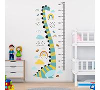 HGDESIGN® Graz Design - Adesivo da parete per cameretta dei bambini, con metro a nastro, con dinosauro, decorazione da parete