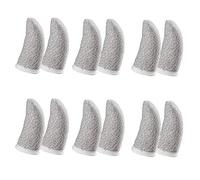 HGDNNDEOP Sweatproof Touch Screen Fiber Game Finger 18-Pin Carbon Fiber Finger Sleeves for Mobile Games Contact Screen Finger Sleeves White(12 PCS)