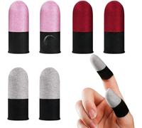 HGDNNDEOP Sweatproof Touch Screen Fiber Game Finger Game Finger Sleeve,Breathable Finger Sleeves for Game Mobile Game(3 Pairs C)